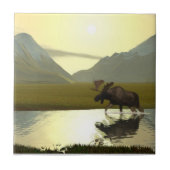 Aftermiddag Moose Tegeltje (Voorkant)