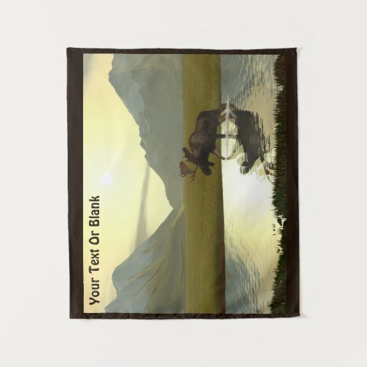 Aftermiddag Moose Wandkleed (Voorkant)