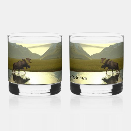 Aftermiddag Moose Whisky Glas (Achterkant)