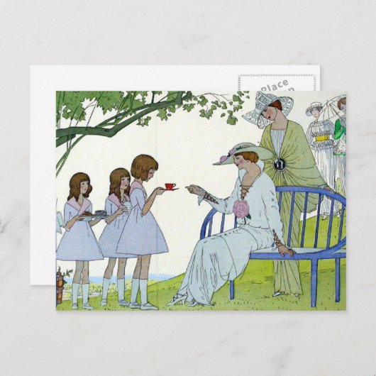 Aftermiddag Tea 1913 Briefkaart (Voorkant / Achterkant)