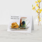 Aftermiddag Tea Birthday Wenskaart Kaart (Gele Bloem)