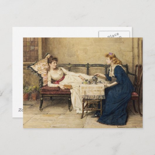 Aftermiddag Tea Briefkaart (Voorkant / Achterkant)