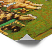 Aftermiddag Tea Cats, Louis Wain Poster (Hoek)