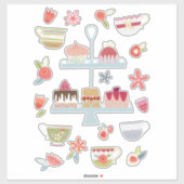 Aftermiddag Tea en Cakes Sticker (Vel)