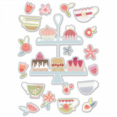 Aftermiddag Tea en Cakes Sticker (Voorkant)