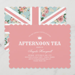 Aftermiddag Tea English Rozen UK Flag 2 Kaart