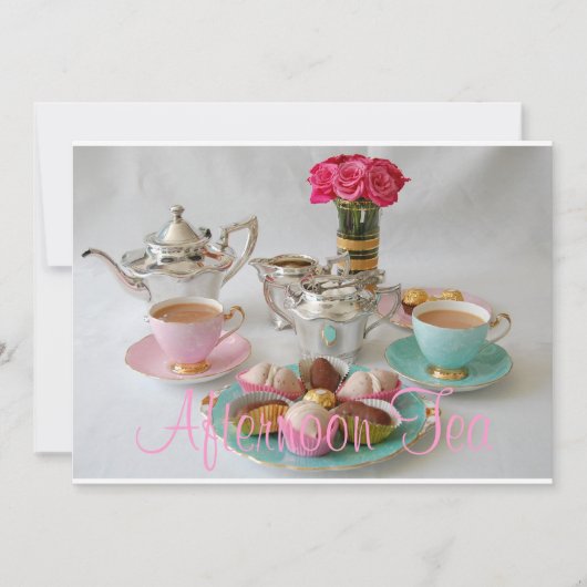 Aftermiddag Tea Kaart (Voorkant)