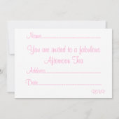 Aftermiddag Tea Kaart (Achterkant)