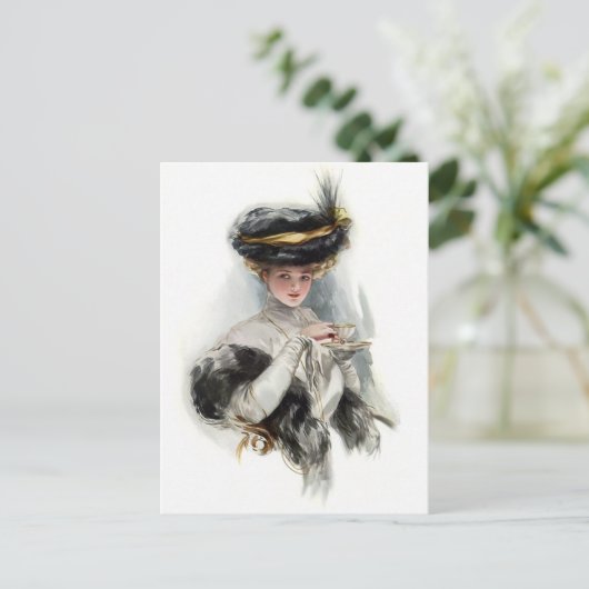 Aftermiddag Tea Lady Briefkaart (Staand voorkant)