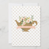 Aftermiddag Tea Luxury Blush Floral Vrijgezellenfe Kaart (Achterkant)