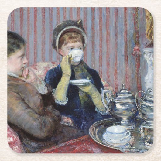 Aftermiddag Tea, Mary Cassatt Kartonnen Onderzetters (Voorkant)