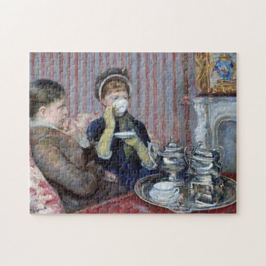 Aftermiddag Tea, Mary Cassatt Legpuzzel (Horizontaal)