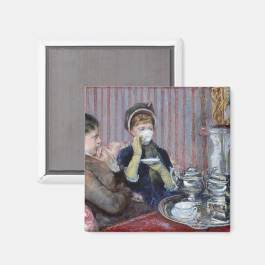Aftermiddag Tea, Mary Cassatt Magneet (Voorkant / Achterkant)