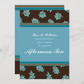 Aftermiddag Tea Modern Chintz Uitnodiging (Voorkant / Achterkant)