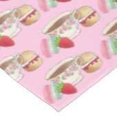 Aftermiddag Tea Party Macarons Teacup Scone Berry Tafelkleed (Gekanteld)