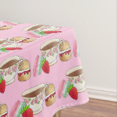 Aftermiddag Tea Party Macarons Teacup Scone Berry Tafelkleed (Voorbeeld)
