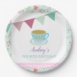 Aftermiddag Tea Shabby Chic Girls Birthday Papieren Bordje