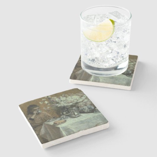 Aftermiddag Tea Stenen Onderzetter (Zijkant)