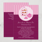 Aftermiddag Tea-uitnodiging Kaart (Voorkant / Achterkant)