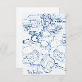 Aftermiddag Tea-uitnodiging Kaart (Voorkant / Achterkant)