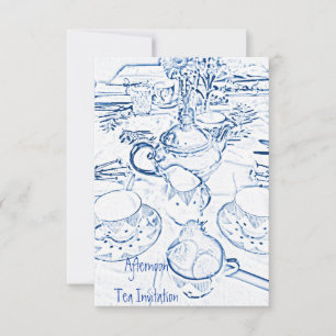 Aftermiddag Tea-uitnodiging Kaart