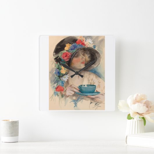 Aftermiddag Tea Vierkante Klok (Huis)