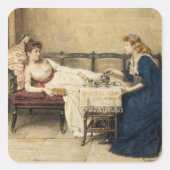 Aftermiddag Tea Vierkante Sticker (Voorkant)