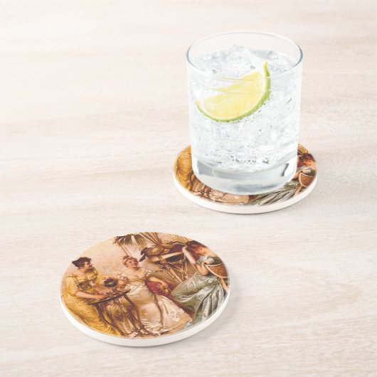 Aftermiddag Tea Zandsteen Onderzetter (Zijkant)