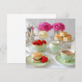 Aftermiddag  uitnodiging op het Plein van de Tea (Voorkant / Achterkant)