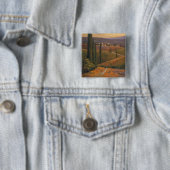 Aftermiddag Walk I Vierkante Button 5,1 Cm (In situ)