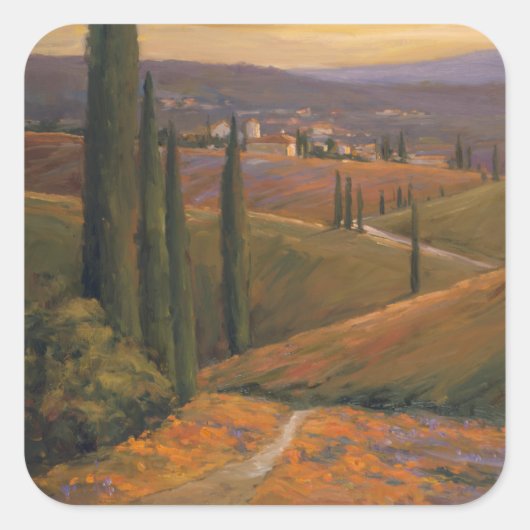 Aftermiddag Walk I Vierkante Sticker (Voorkant)