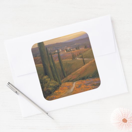 Aftermiddag Walk I Vierkante Sticker (Envelop)