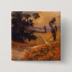 Aftermiddag Walk II Vierkante Button 5,1 Cm