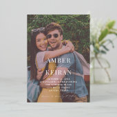 Aftermiddags Shades - Fotobruiloft Folie Uitnodiging (Staand Voorkant)