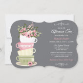 Aftermiddags Tea Bridal Shower Kaart (Voorkant)