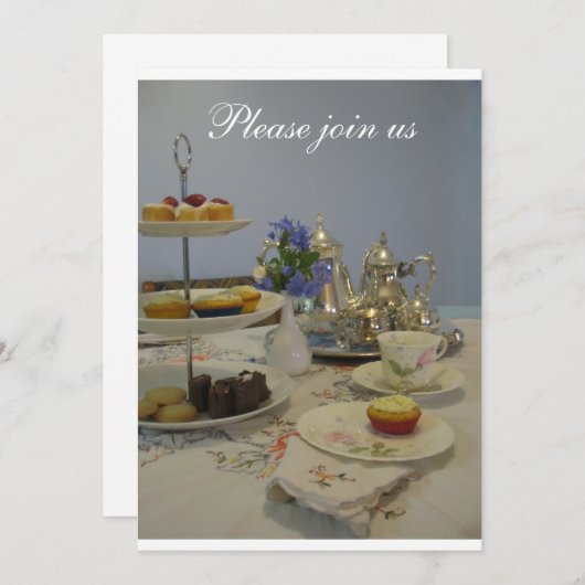 Aftermiddags-theedames Kaart (Voorkant / Achterkant)