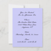 Aftermiddags  uitnodiging art deco Lady (Achterkant)