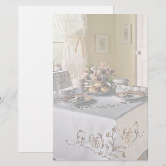 Aftermiddagthee Briefpapier (Voorkant / Achterkant)