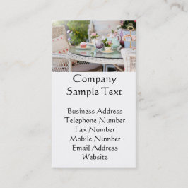 Aftermiddagthee en koekjes in de tuin visitekaartje