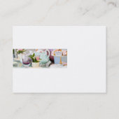 Aftermiddagthee en koekjes in de tuin visitekaartje (Achterkant)