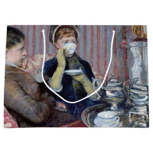 Aftermiddagthee, Mary Cassatt Large Gift Bag Groot Cadeauzakje (Voorkant)