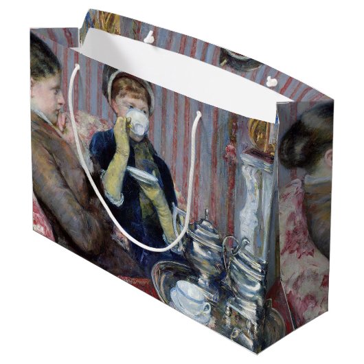 Aftermiddagthee, Mary Cassatt Large Gift Bag Groot Cadeauzakje (Achterkant Gekanteld)