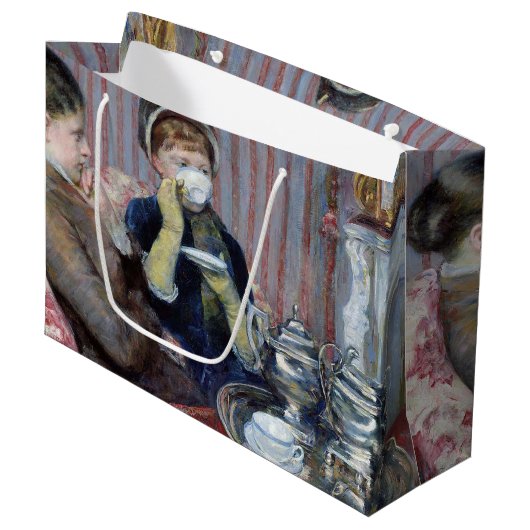 Aftermiddagthee, Mary Cassatt Large Gift Bag Groot Cadeauzakje (Voorkant Gekanteld)