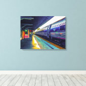 Aftermiddagtrein Canvas Afdruk (Insitu (Houten vloer))