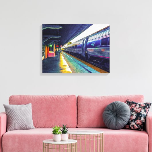 Aftermiddagtrein Canvas Afdruk (Insitu (Woonkamer))