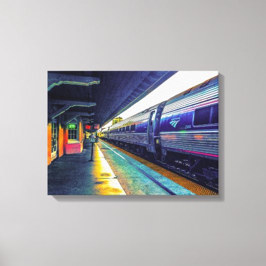 Aftermiddagtrein Canvas Afdruk (Voorkant)