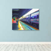 Aftermiddagtrein Canvas Afdruk (Insitu (Houten vloer))
