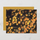 Aftermiddagzon Logs Logger's Uitnodiging tot pensi (Voorkant / Achterkant)