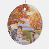 Aftermothee in het park keramisch ornament (Links)