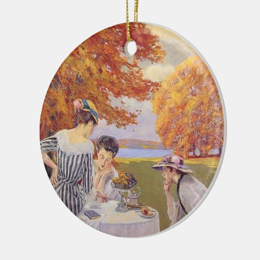 Aftermothee in het park keramisch ornament (Links)